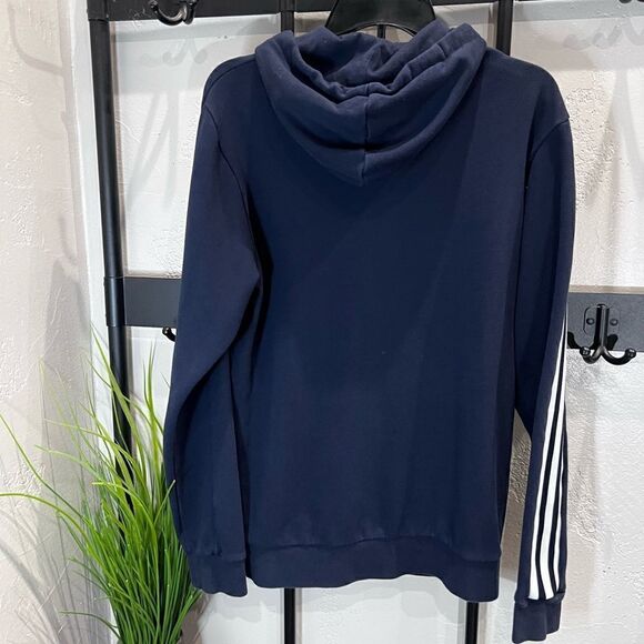 ADIDAS SPORTSWEAR Athletic Zip-Up Hoodie Navy size medium - Picture 7 of 16